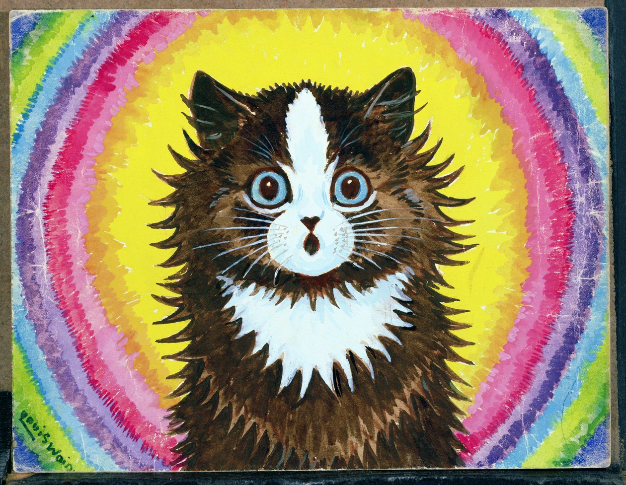 Cat in a Rainbow by Louis Wain