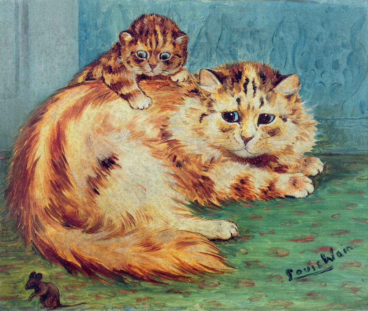 Cheeky Mouse! by Louis Wain