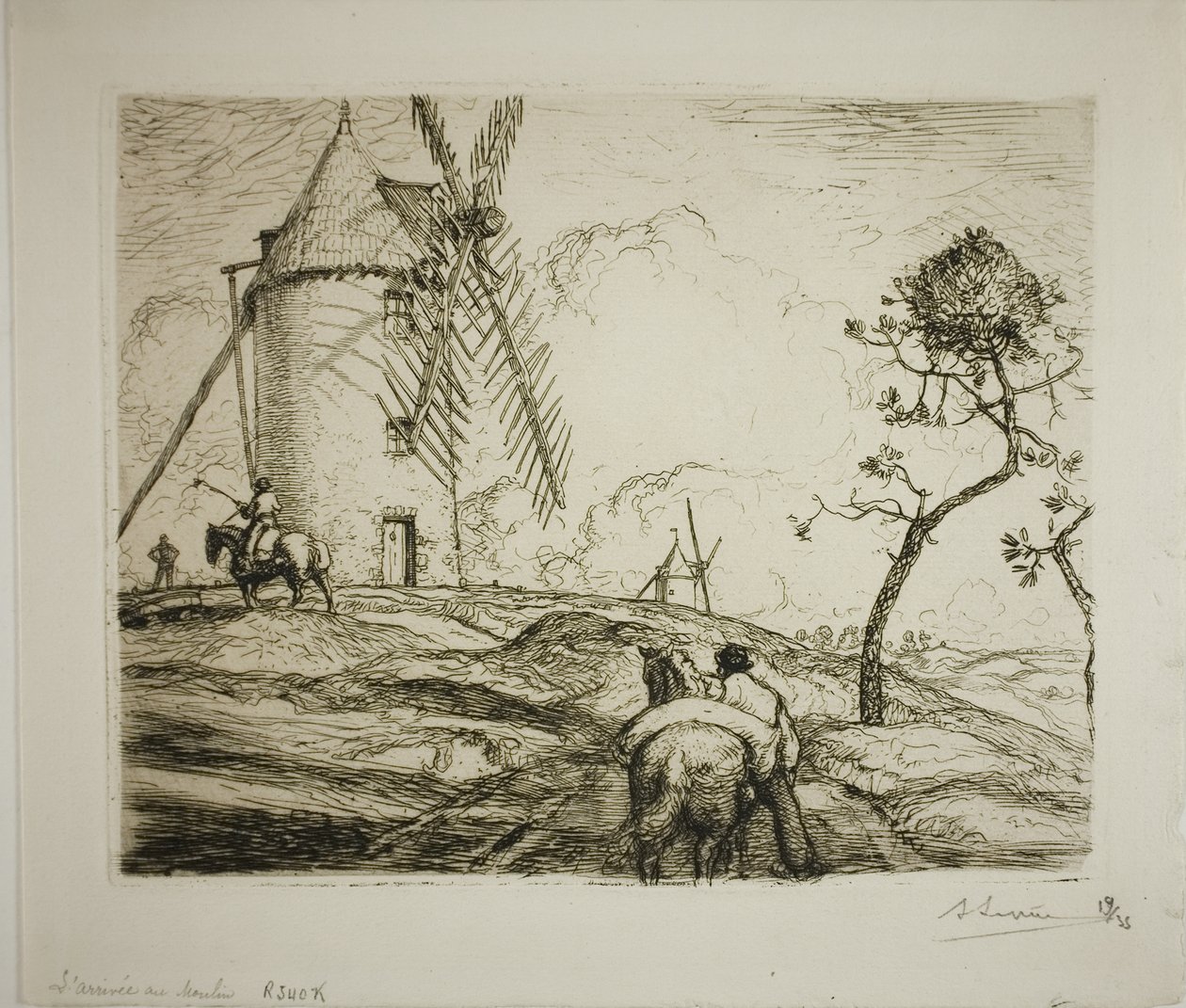The Arrival at the Windmill by Louis Auguste Lepère