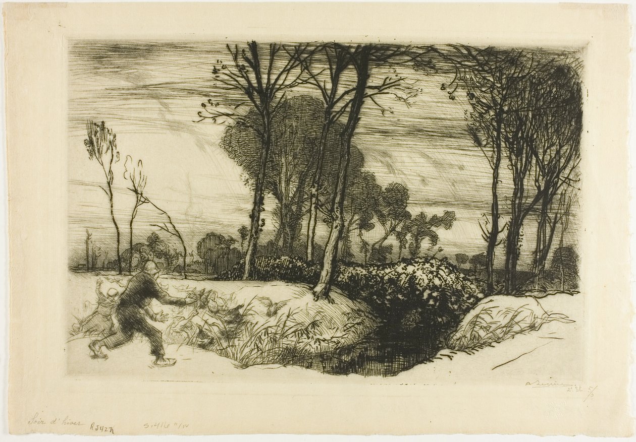 Winter Evening by Louis Auguste Lepère