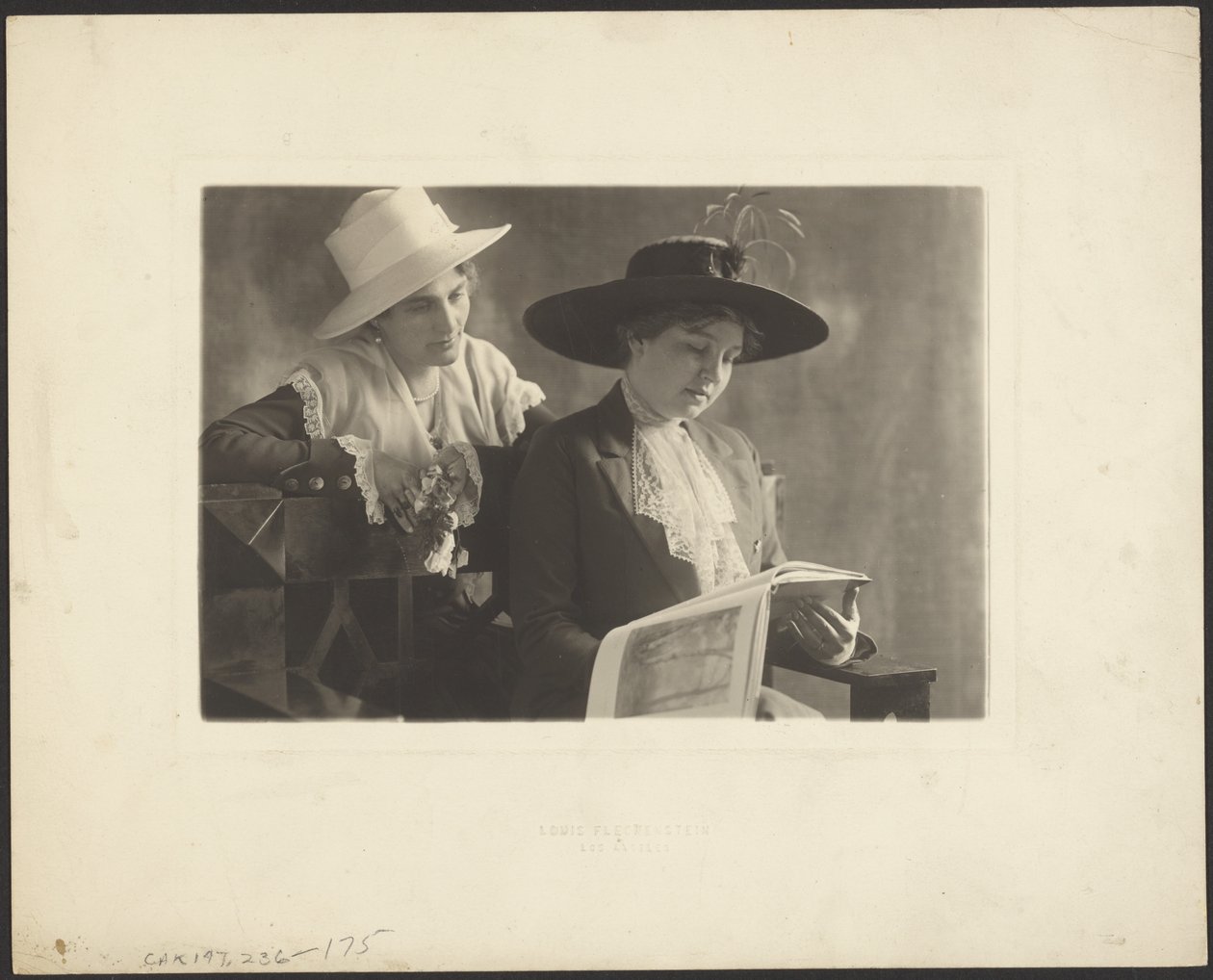 Portrait of Two Women with Book by Louis Fleckenstein