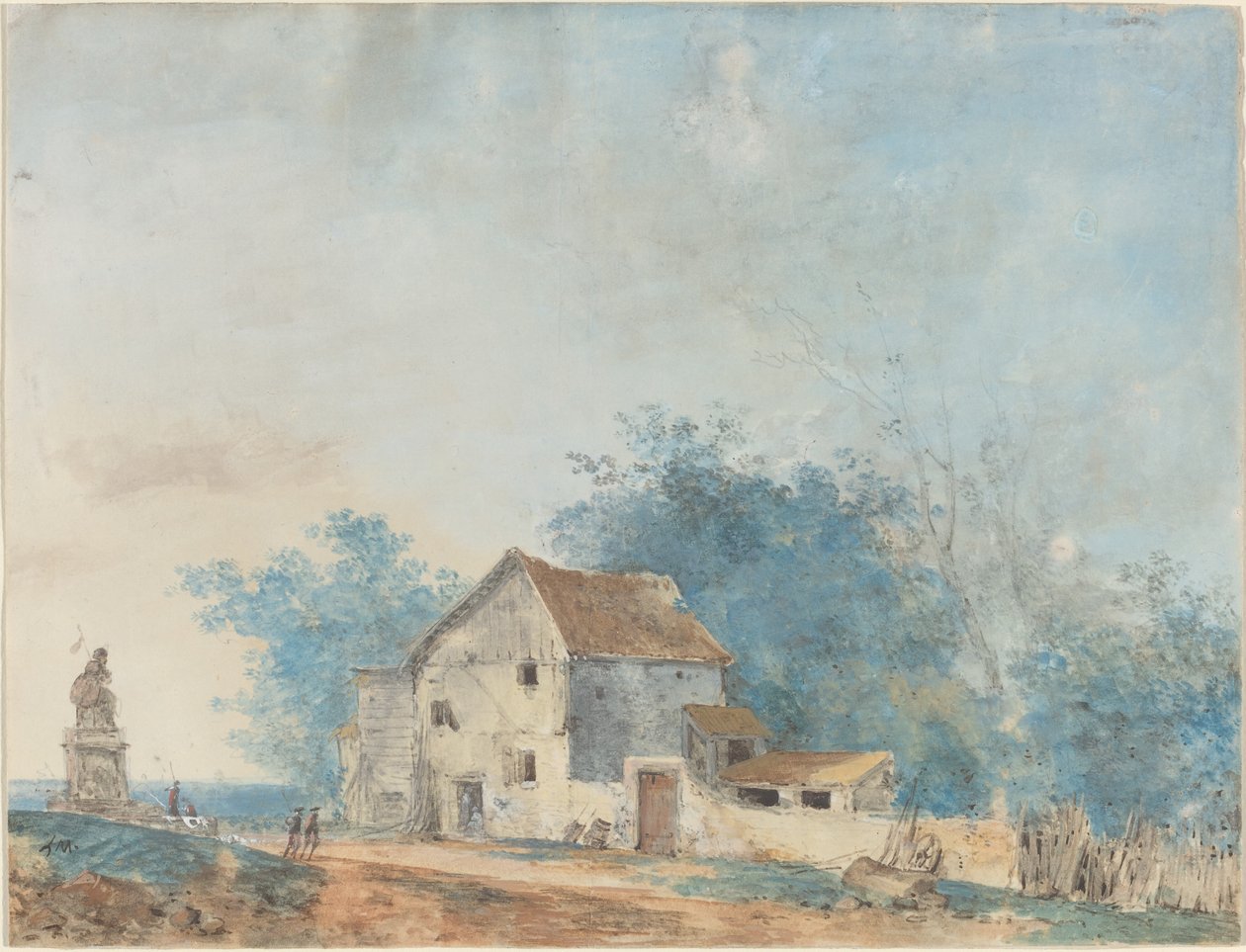 Landscape by Louis Gabriel Moreau the Elder