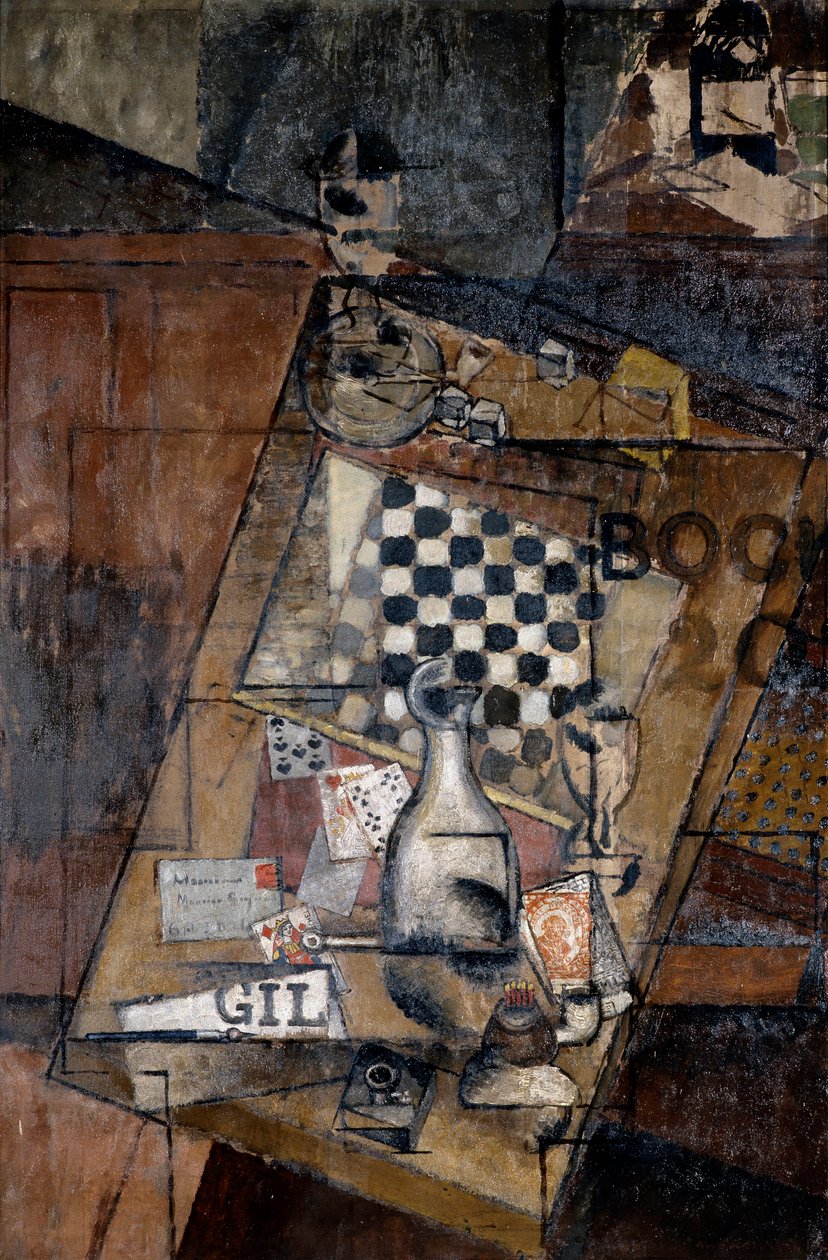 Still Life with a Chessboard, 1912 by Louis Marcoussis