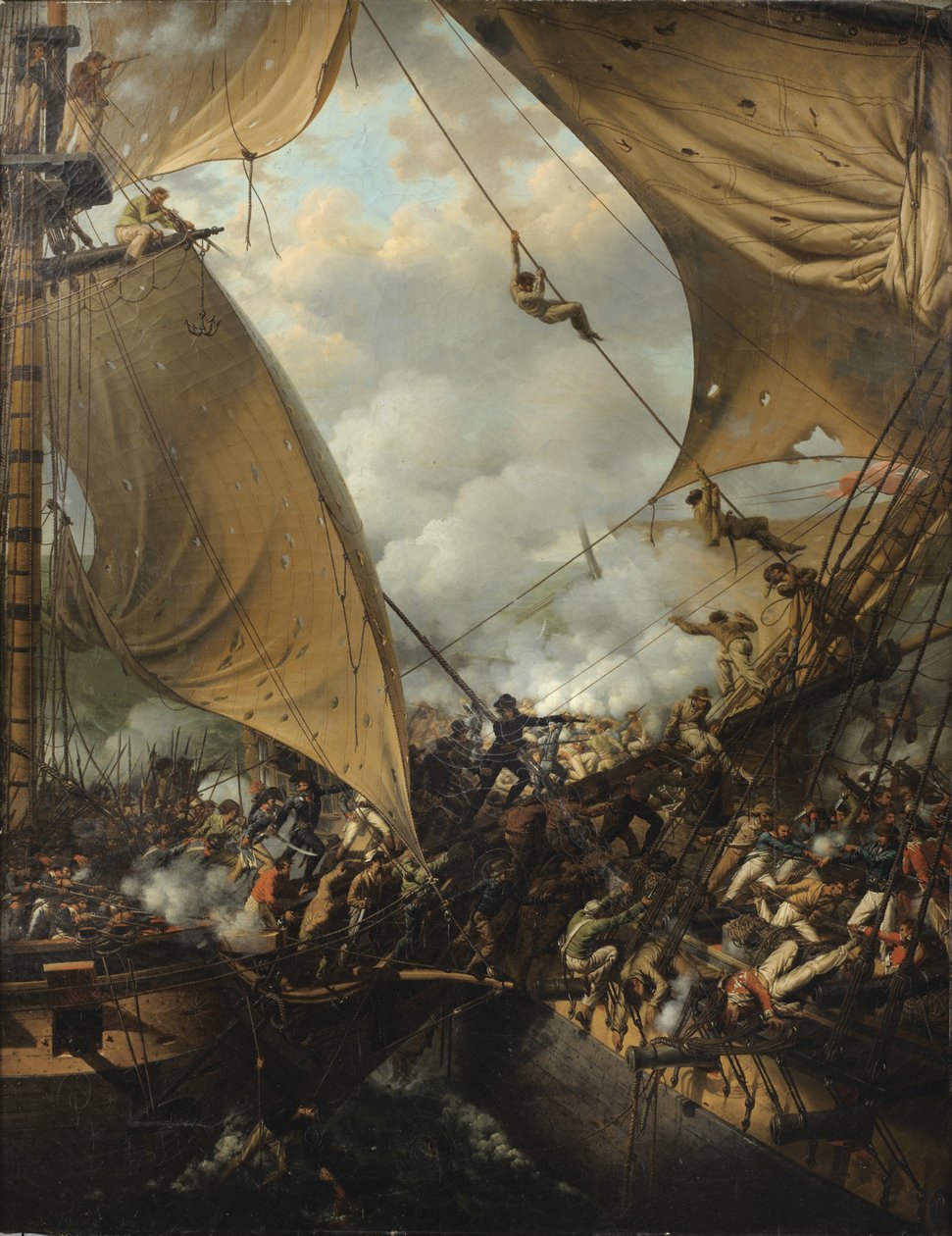 Boarding Scene by Louis Philippe Crepin
