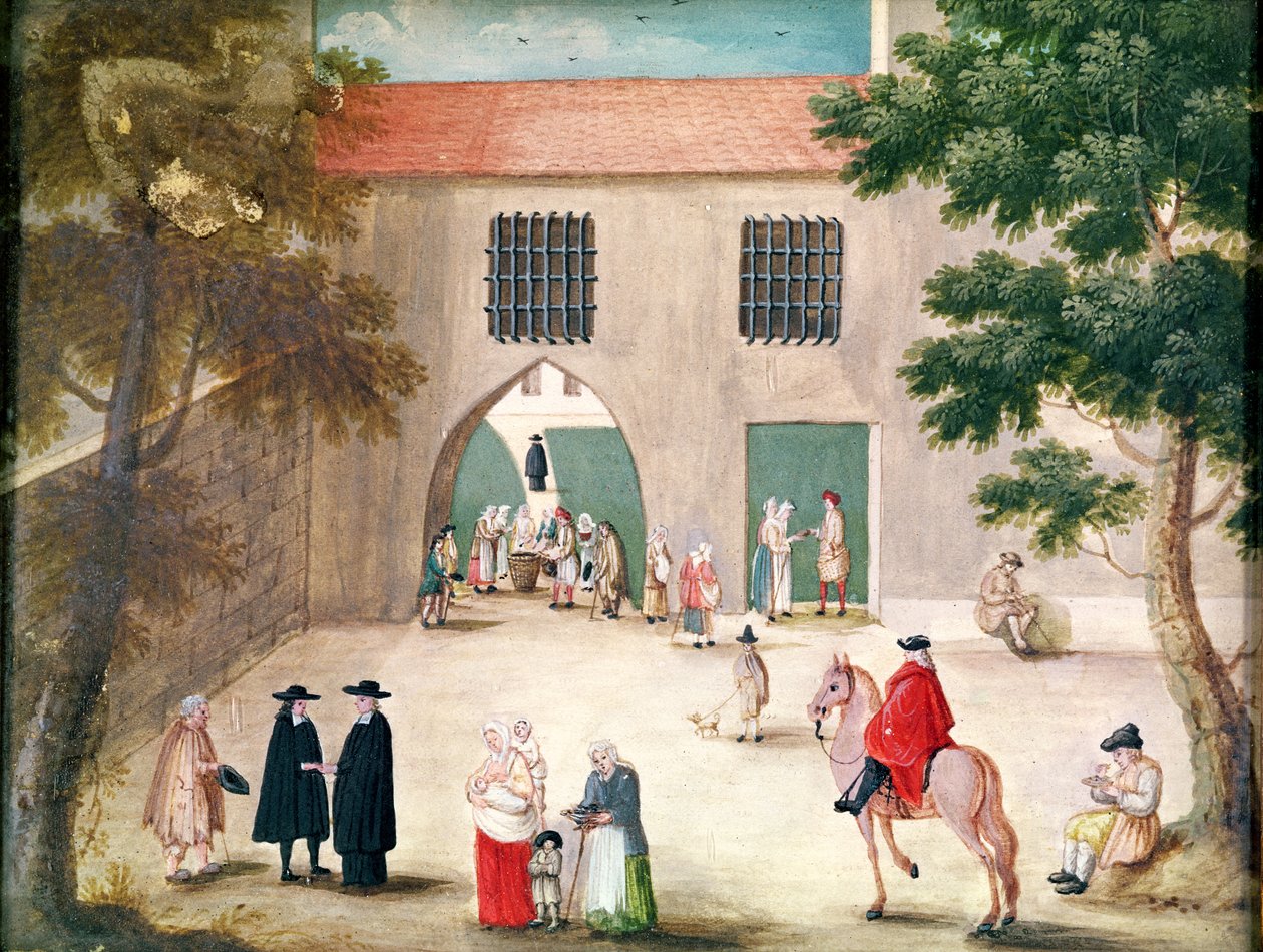 Distributing Alms to the Poor by Louise Madelaine Cochin