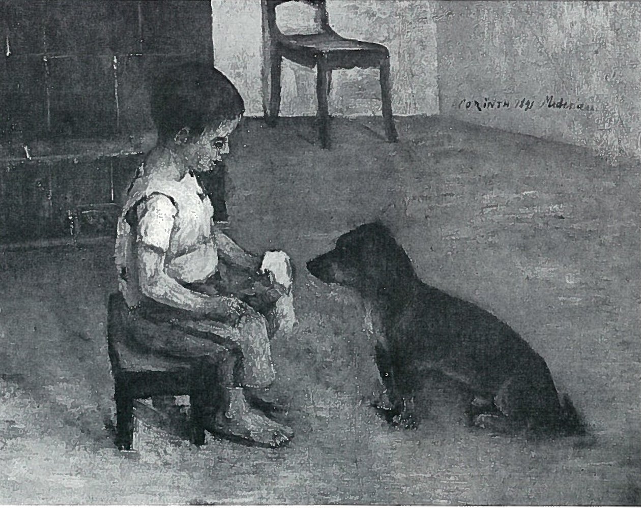 Child with Buttered Bread and Dog by Lovis Corinth