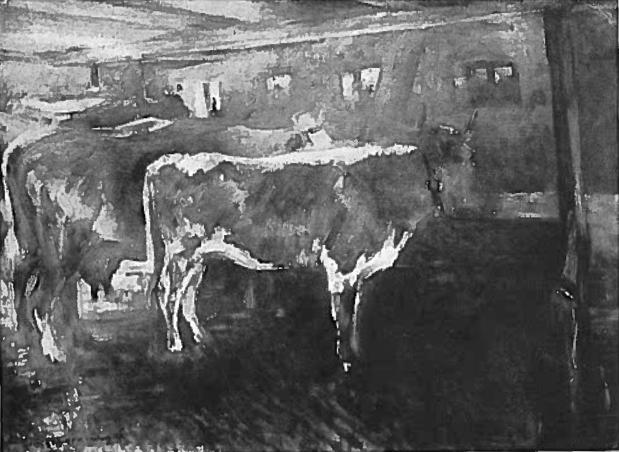 Cows in the Stable by Lovis Corinth