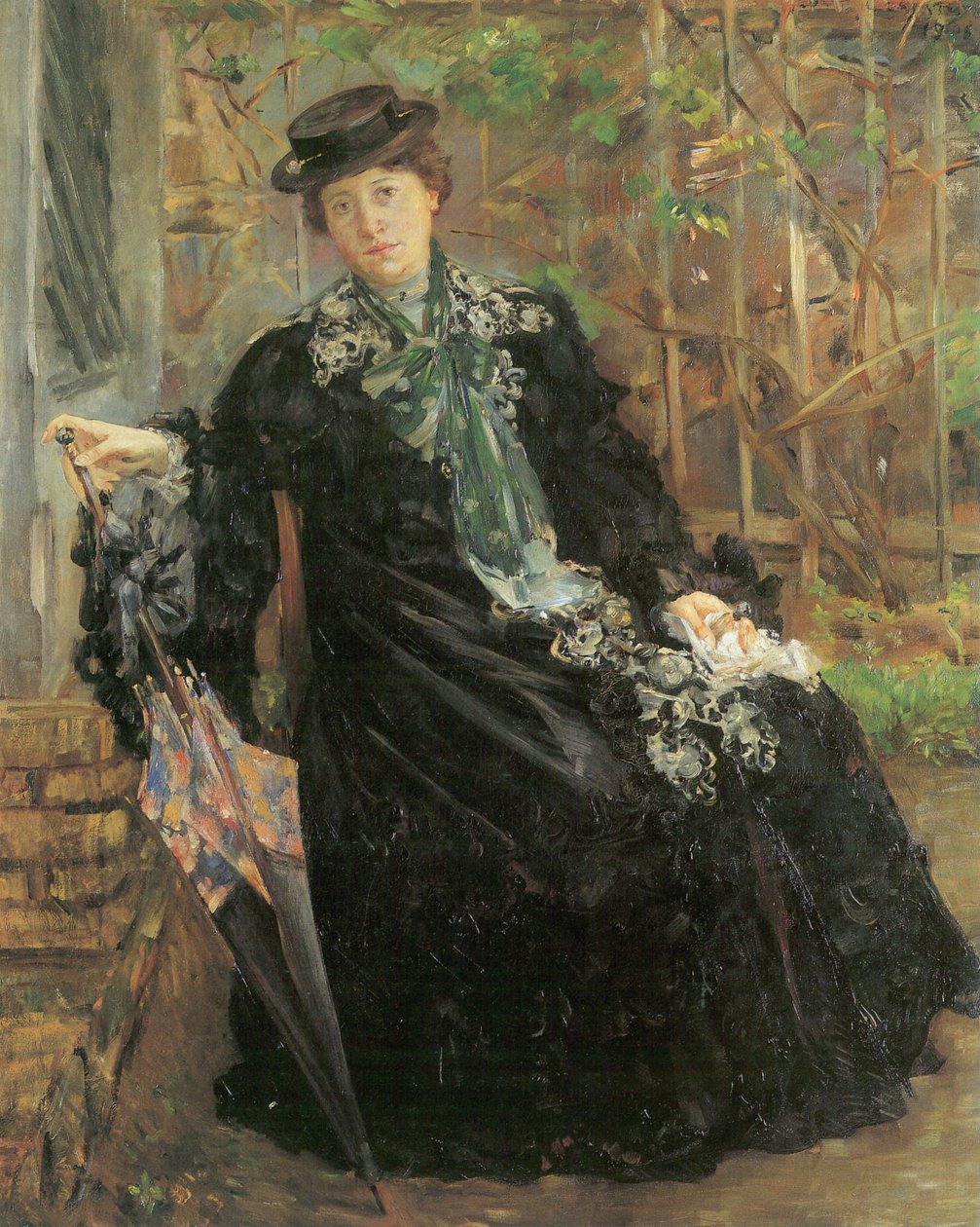 Portrait in Black Coat by Lovis Corinth