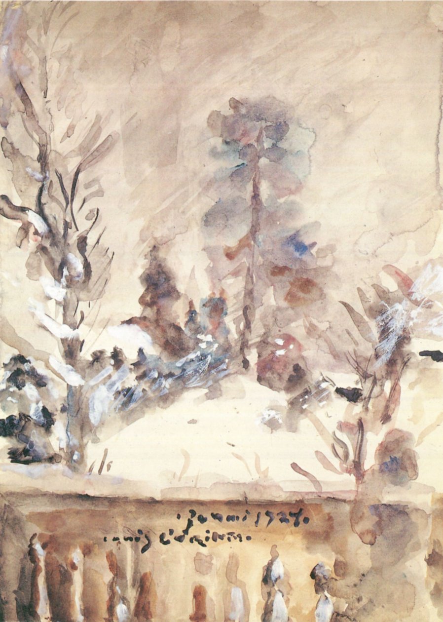 Walchensee in Snow by Lovis Corinth