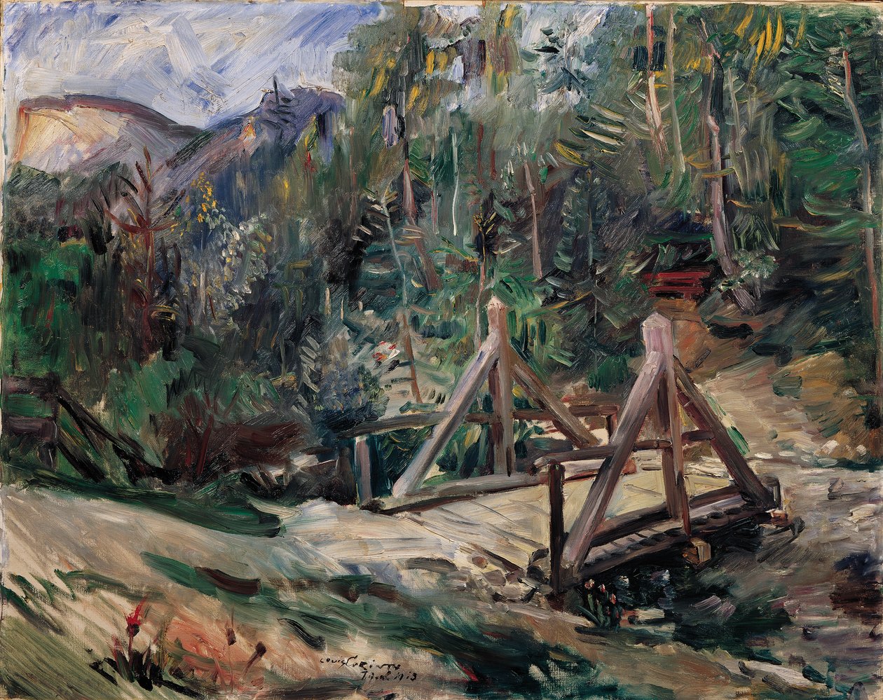 Tyrolean Landscape with Bridge by Lovis Corinth