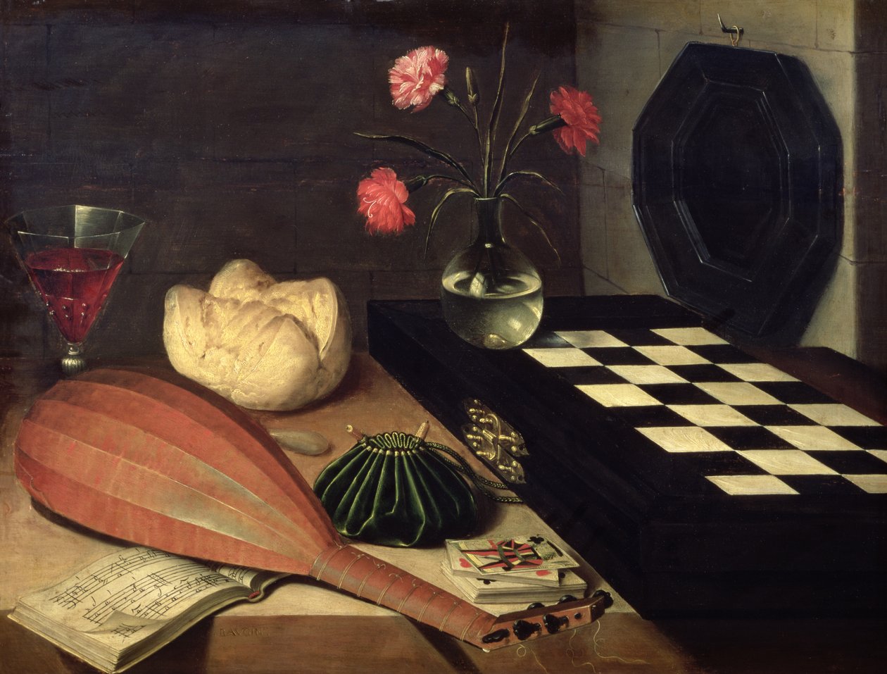 Still Life with Chess-board, 1630 by Lubin Baugin