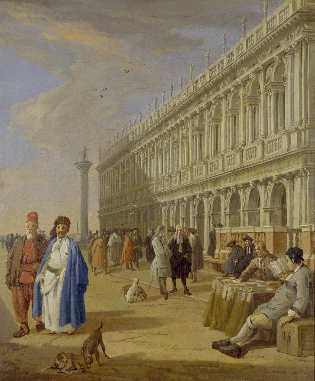 Venice: The Piazzetta with Figures, 18th Century by Luca Carlevaris