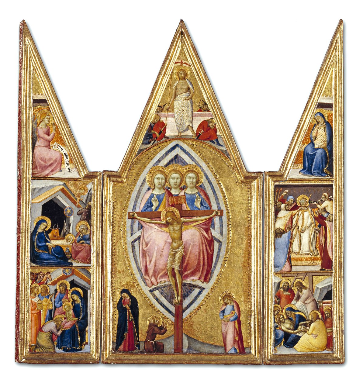 The Trinity and the Crucifixion with Scenes from the Life of Christ, c.1355 by Luca di Tommè