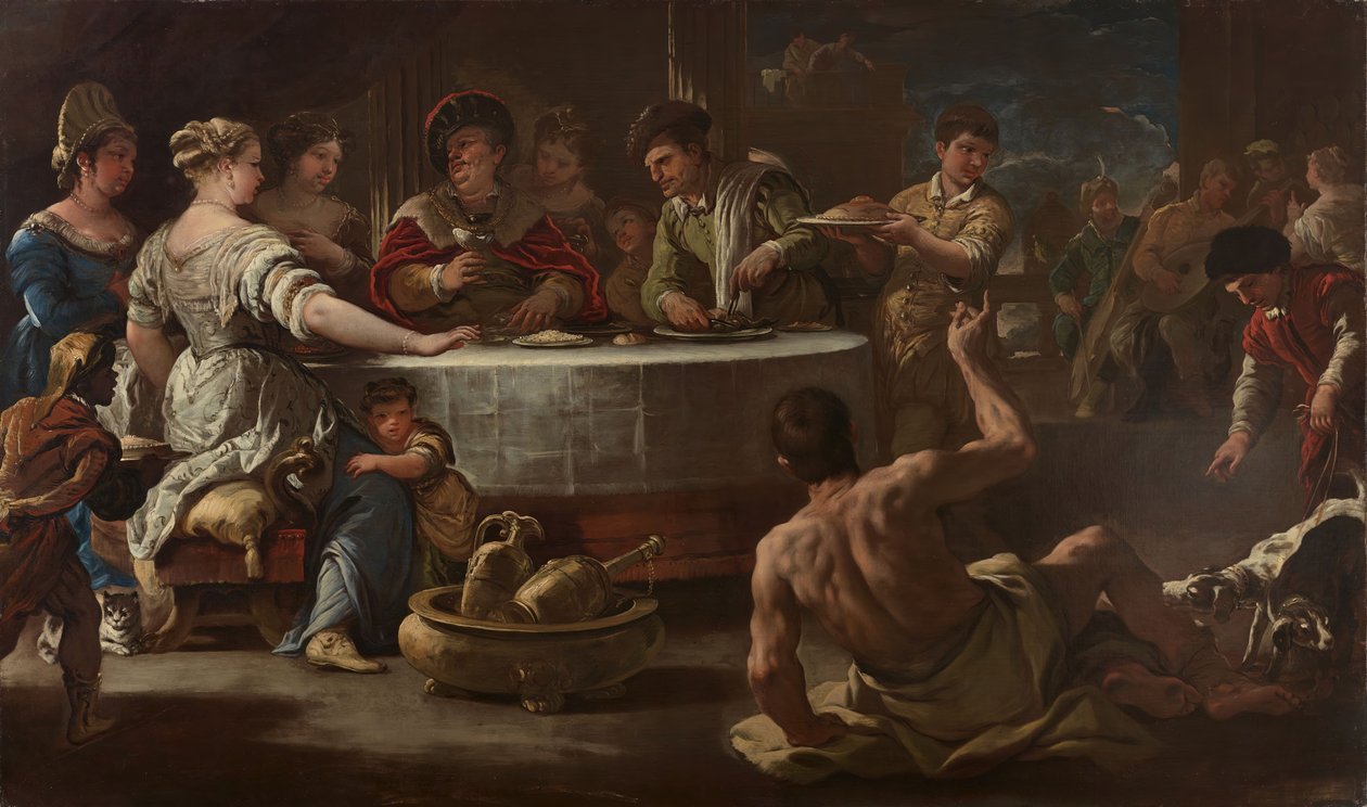 Dives and Lazarus by Luca Giordano