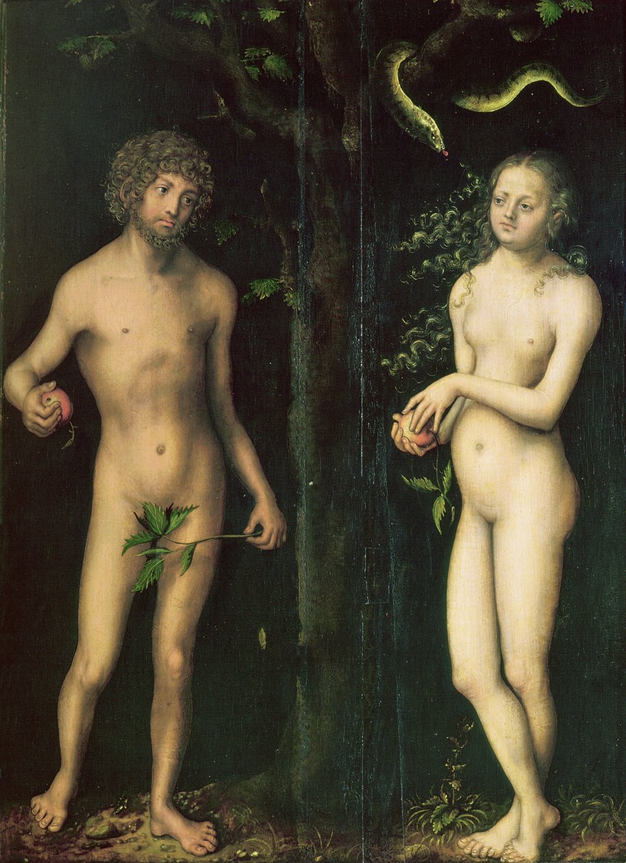 Adam and Eve by Lucas Cranach the Elder