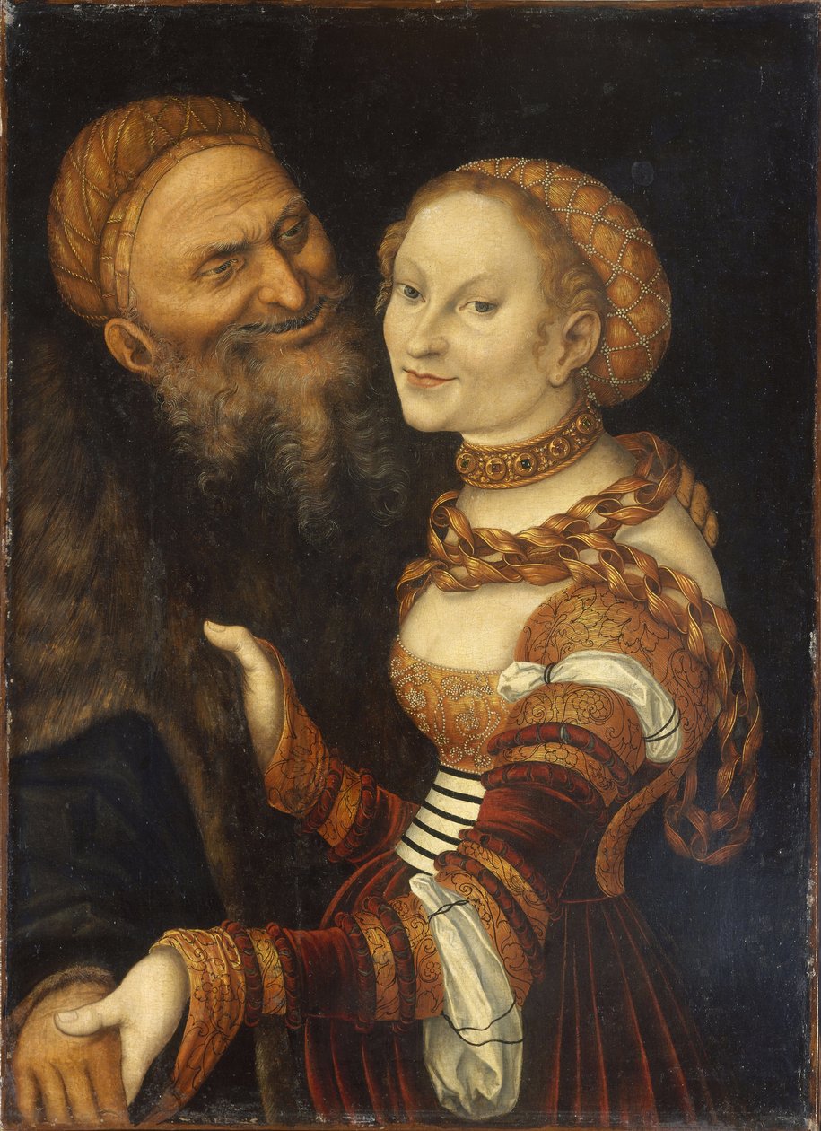 Courtesan and Old Man by Lucas Cranach the Elder