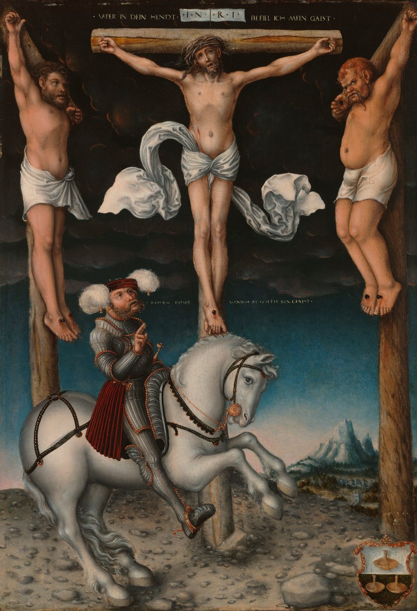 The Crucifixion with the Converted Centurion by Lucas Cranach the Elder