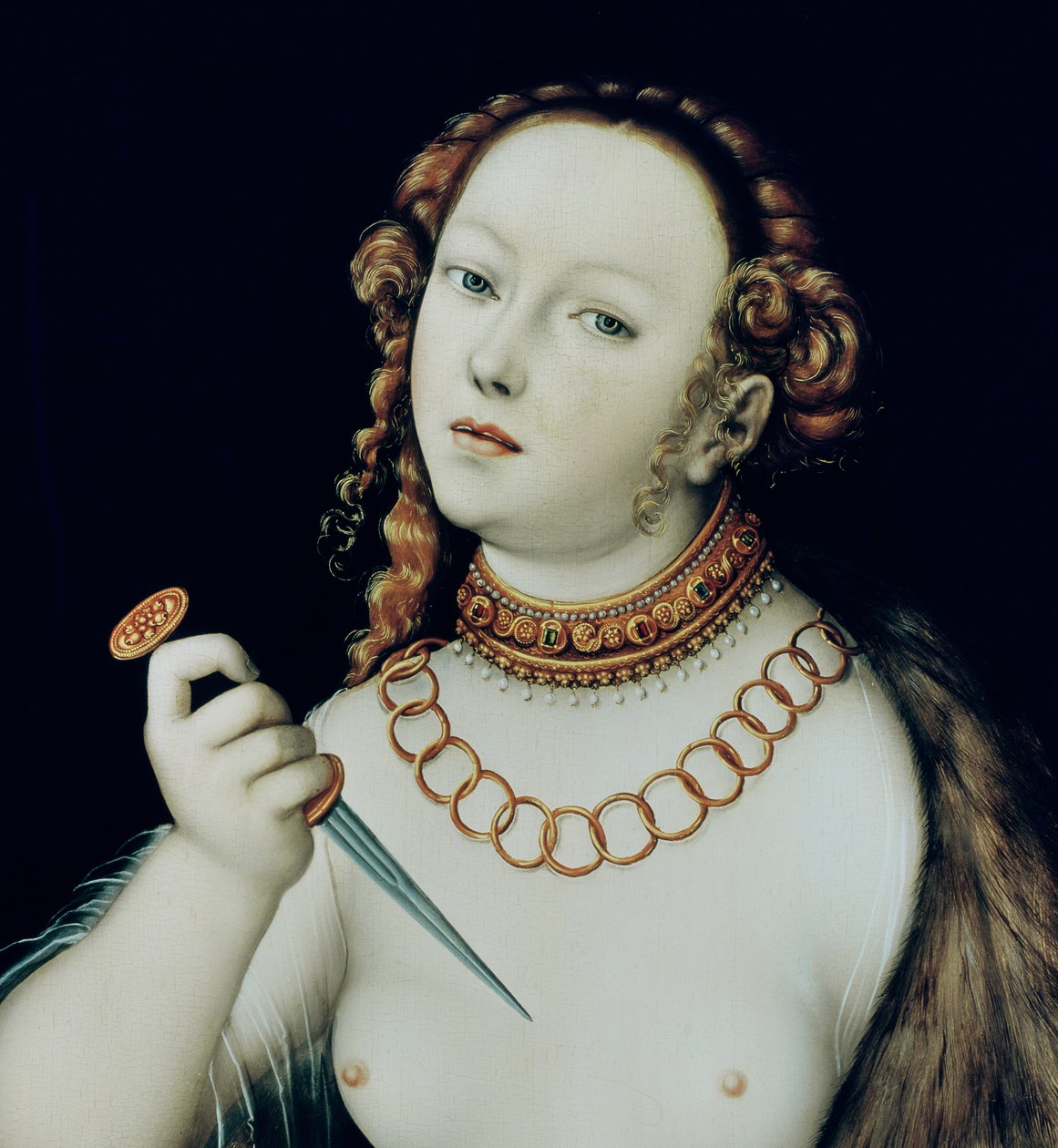 The Suicide of Lucretia (detail) by Lucas Cranach the Elder