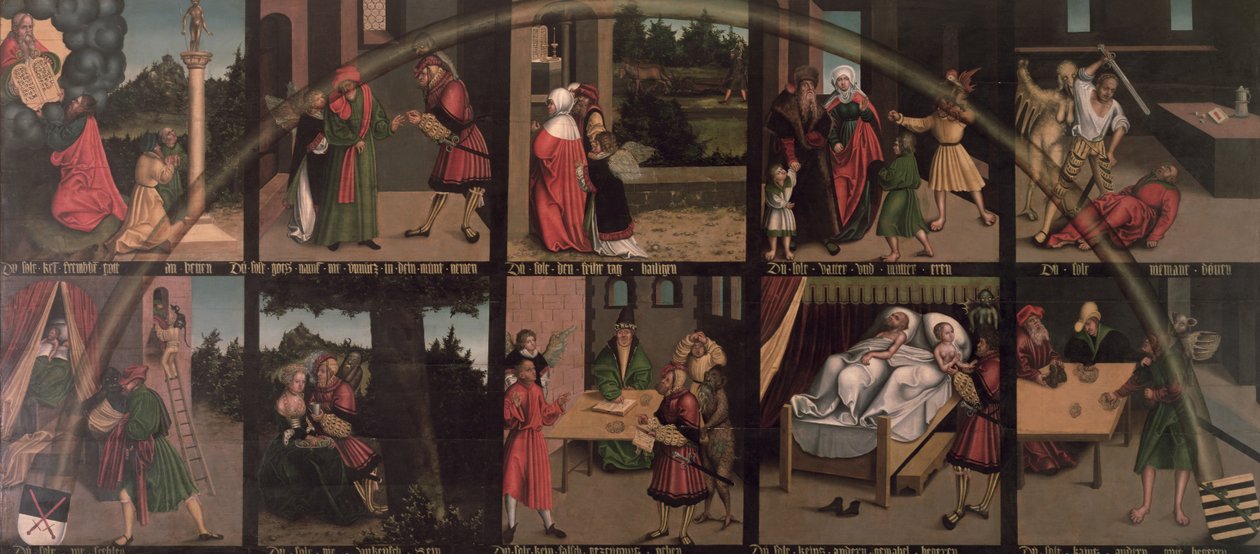 The Ten Commandments by Lucas Cranach the Elder