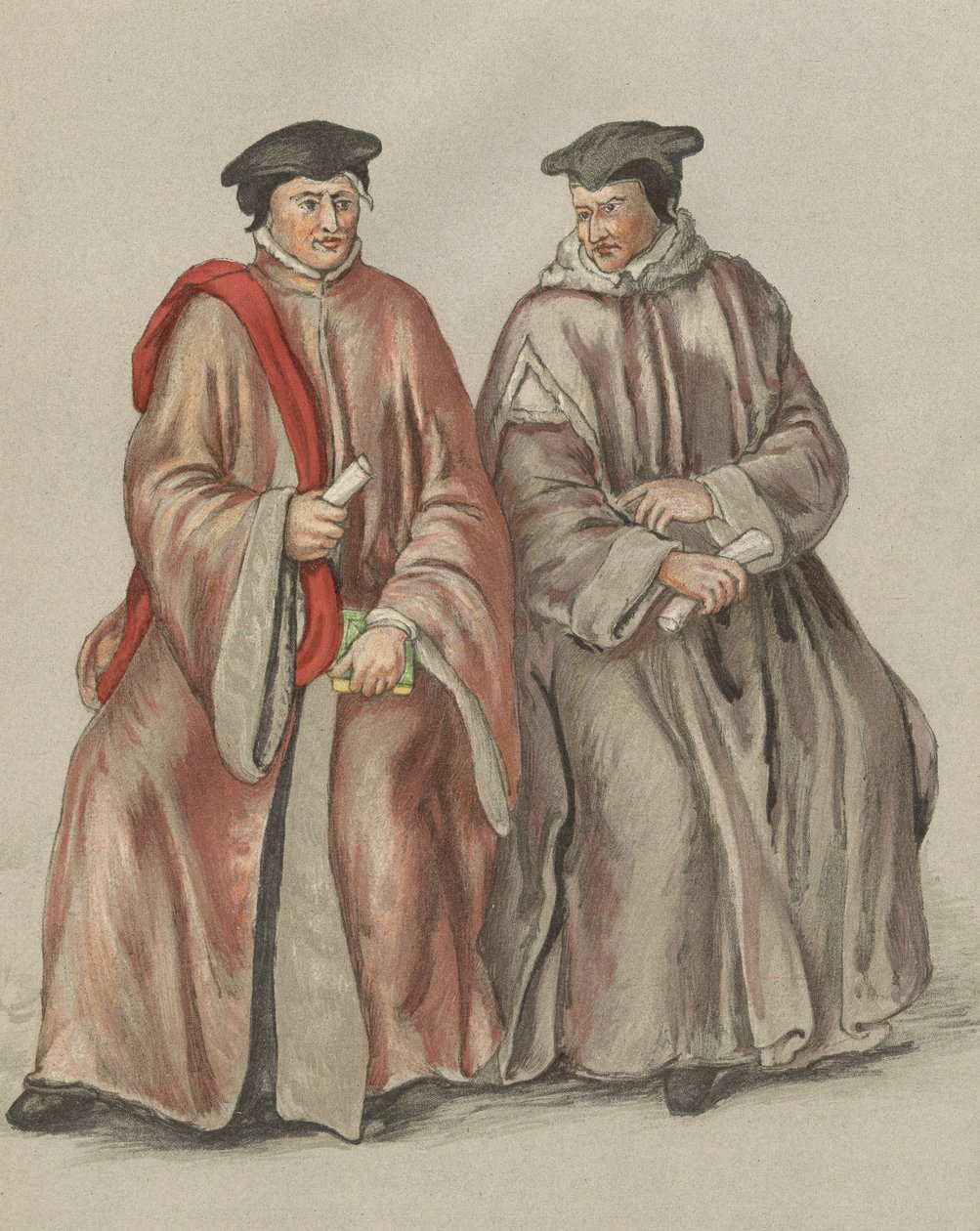 Elizabethan judges in their robes by Lucas de after Heere