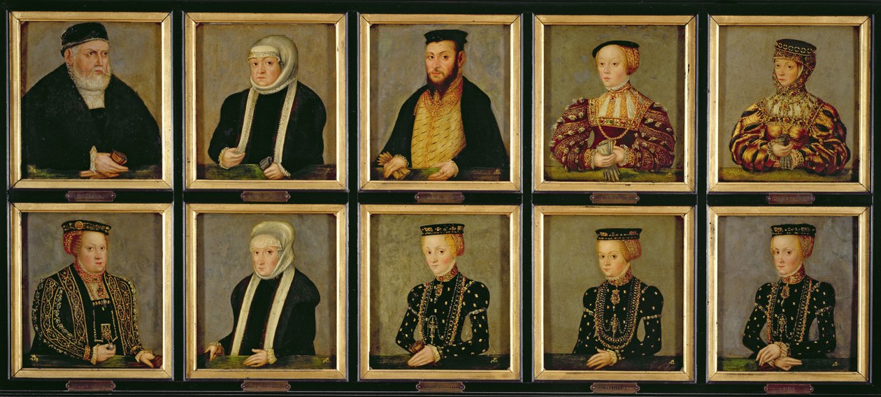 Portraits of Members of the Jagiellonian Dynasty, c.1565 by Lucas Cranach the Younger