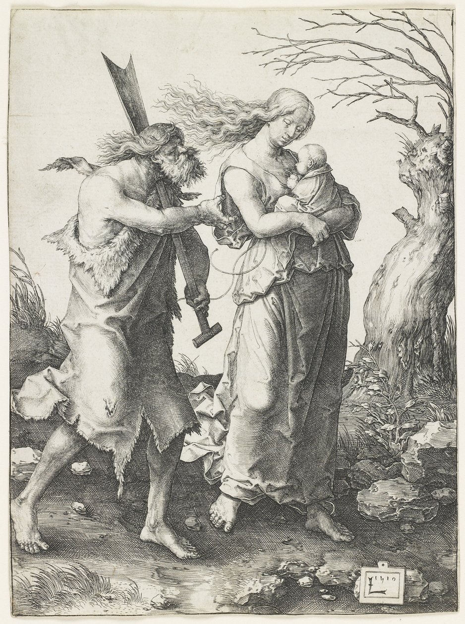 Adam and Eve after Their Expulsion from Paradise by Lucas van Leyden