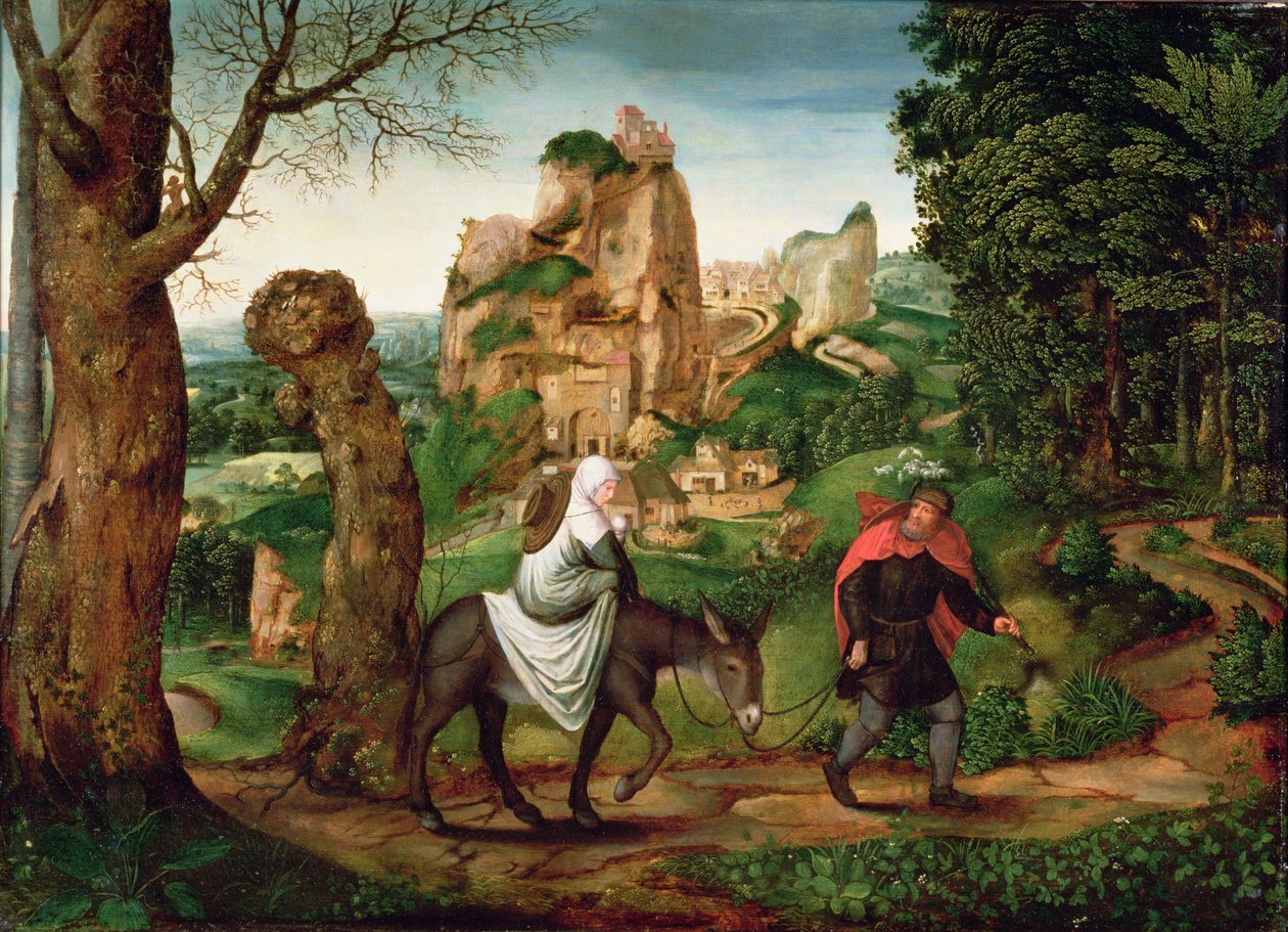 The Flight into Egypt by Lucas van c.1490 c.1570 Gassel