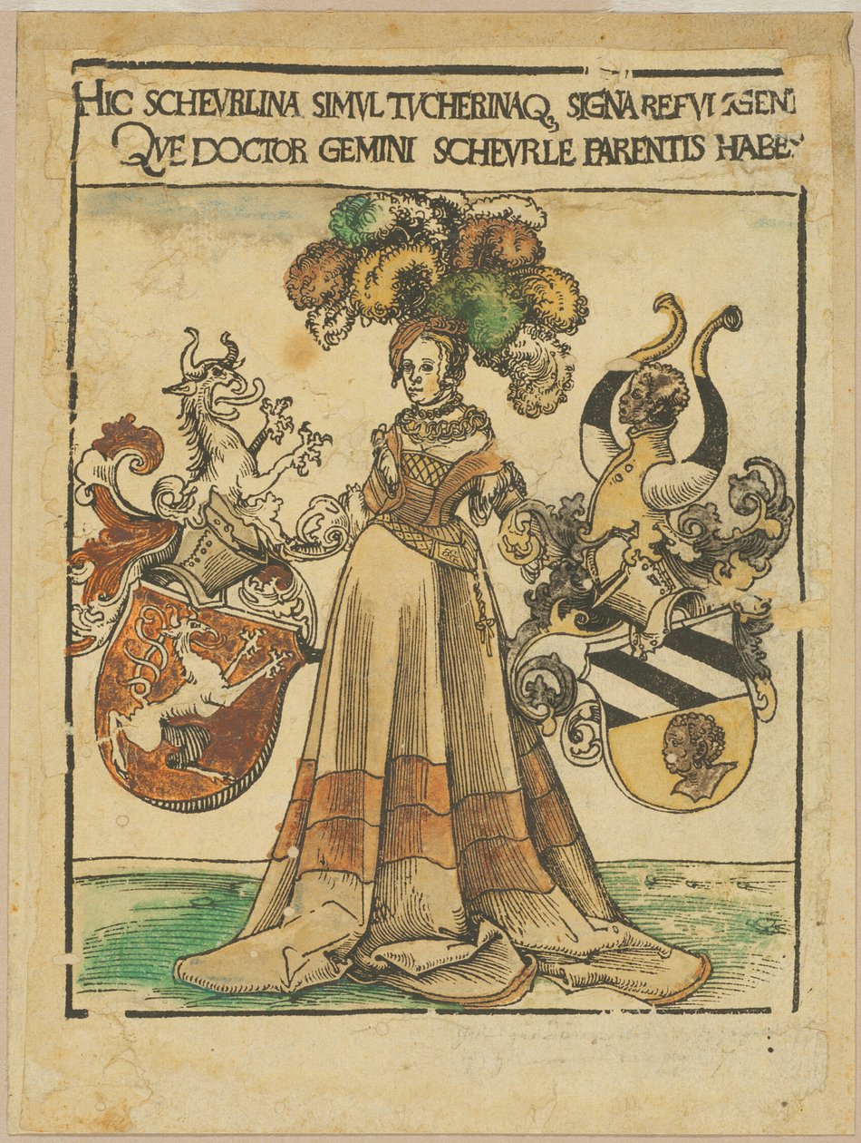 Book-Plate of Scheurl and Tucher by Lucas Cranach the Elder