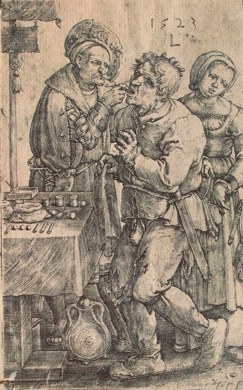 Dentist, 1523 by Lucas Leyden van