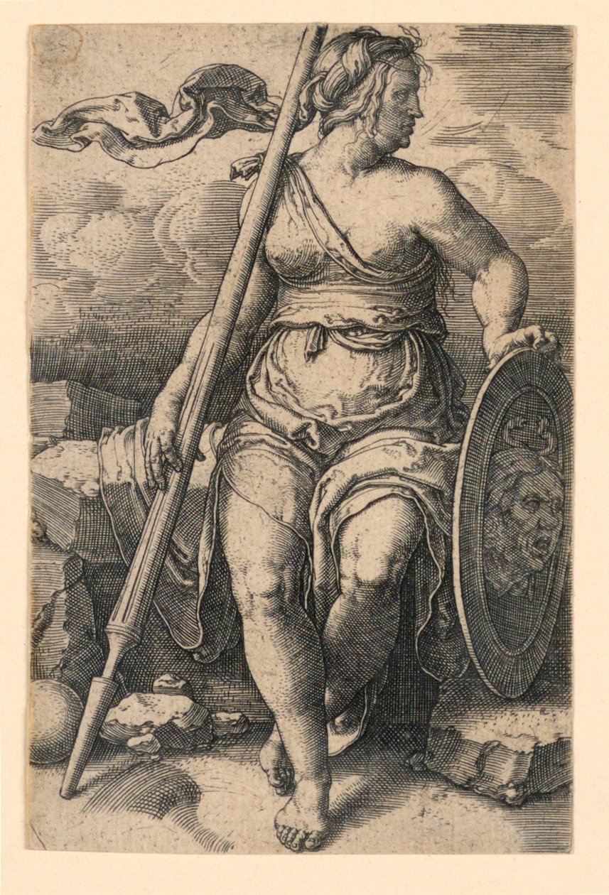 Pallas Athena (Minerva) by Lucas van Leyden