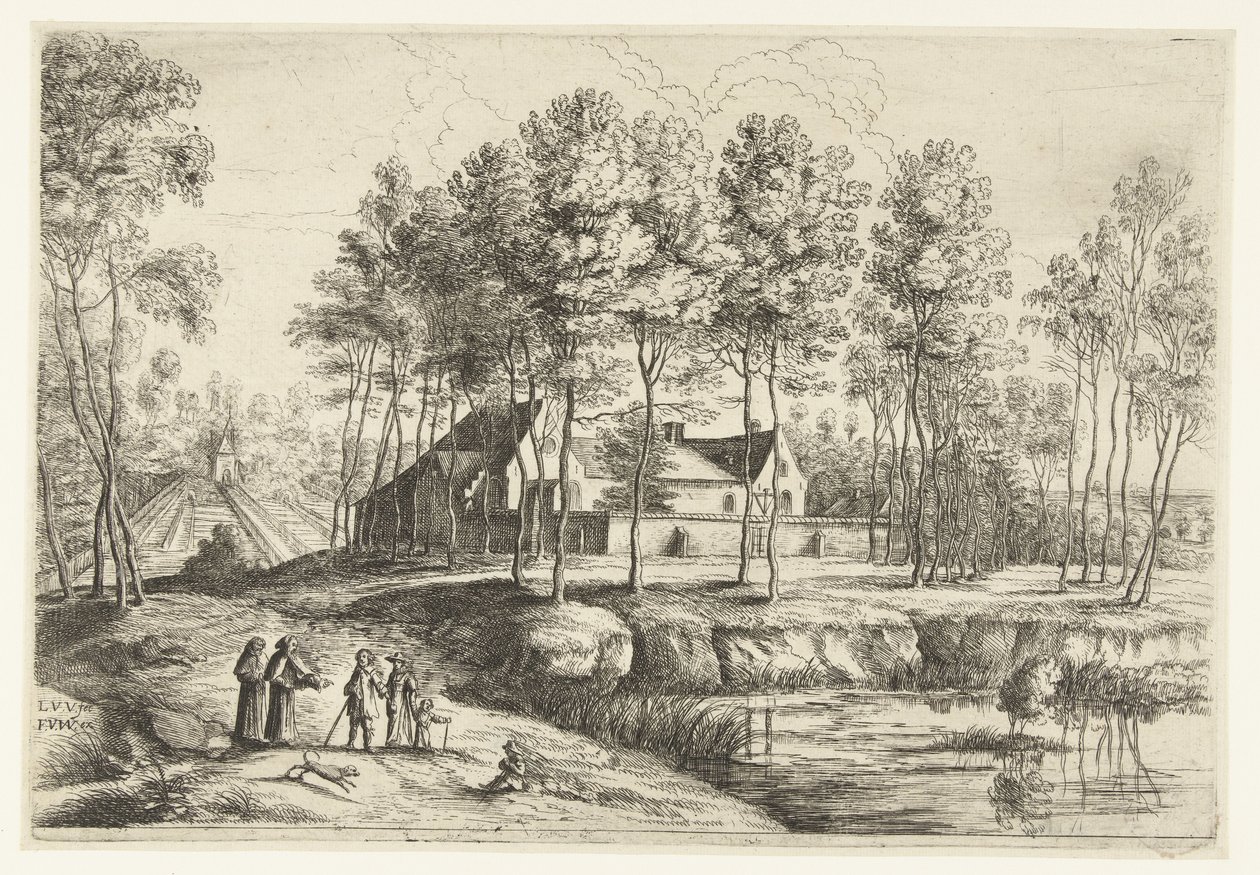 View of the Capuchin Monastery in Tervuren by Lucas van Uden