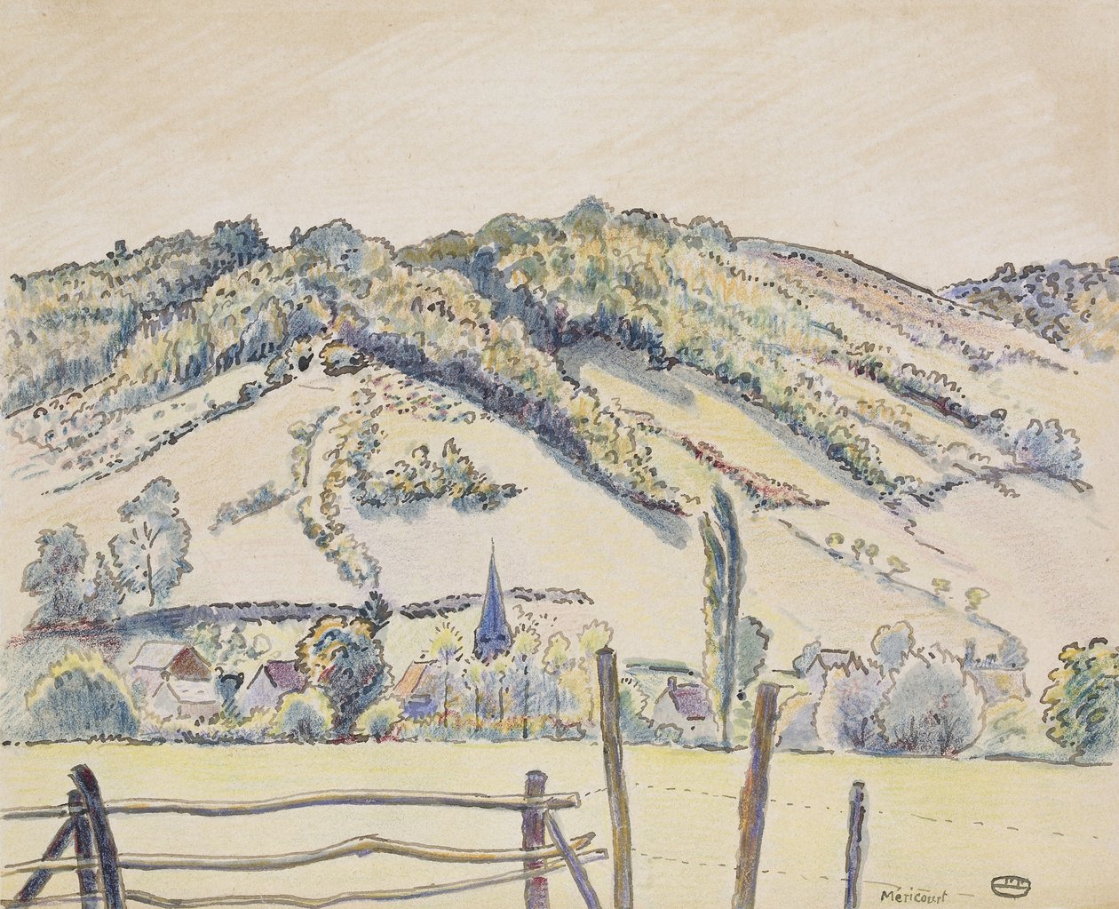 Méricourt, 1919 by Lucien Pissarro