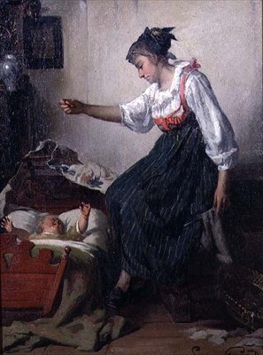 Playing with Baby by Lucien Gerard