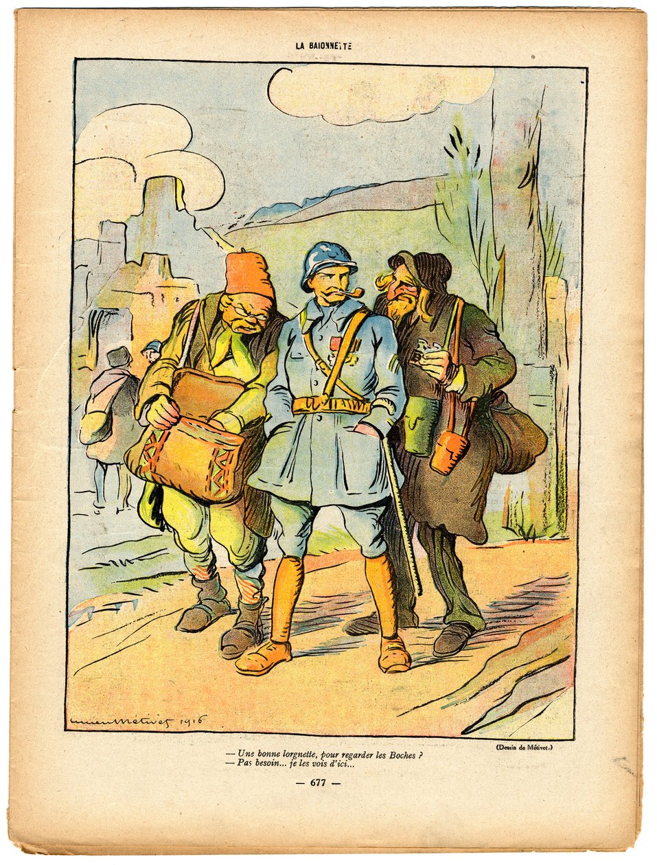 La Baionnette, Satirical in Colours by Lucien Metivet