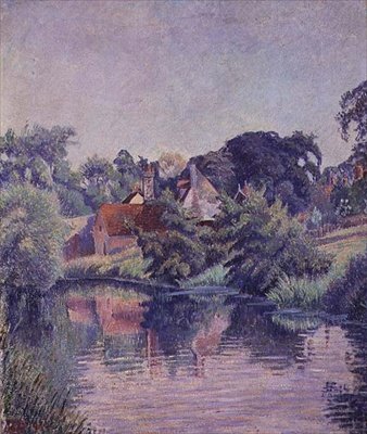 The Stour, Stratford St. Mary by Lucien Pissarro