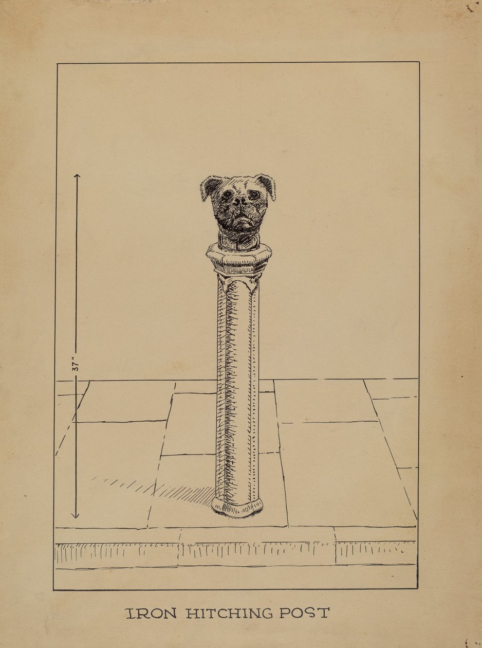 Cast Iron Hitching Post by Lucien Verbeke