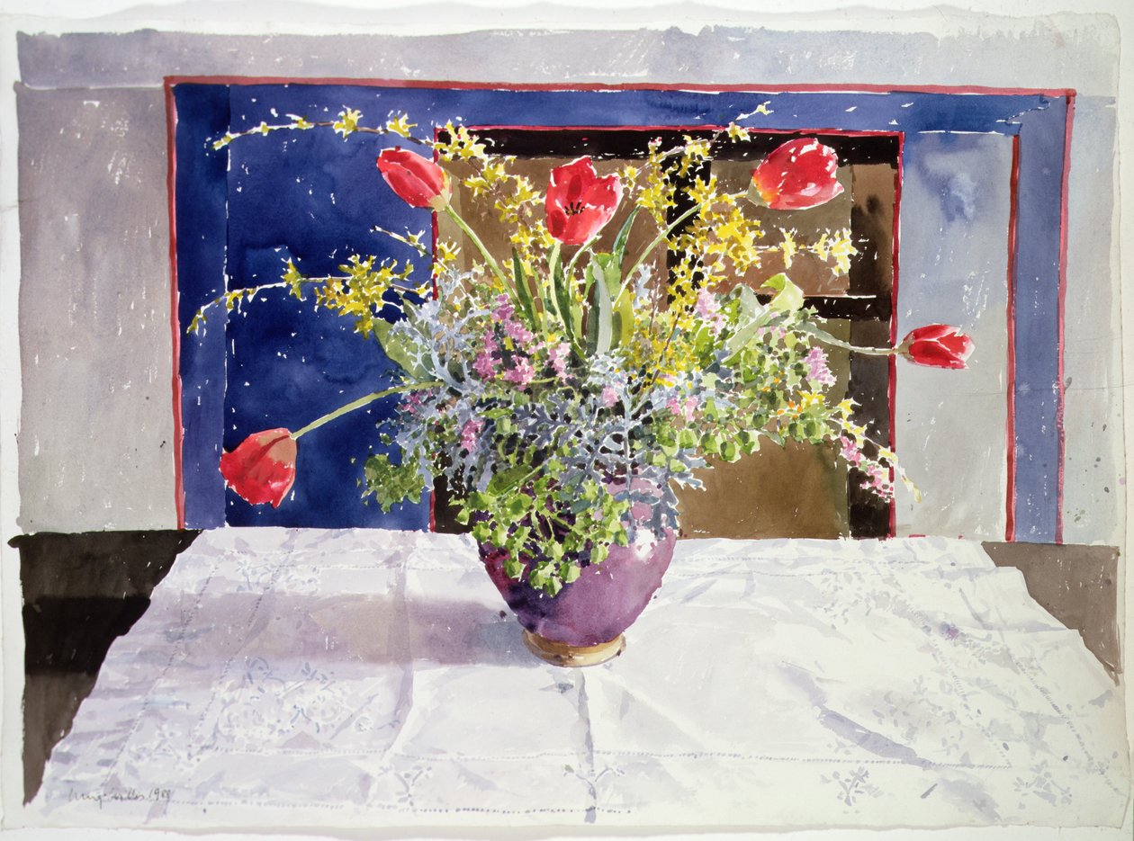Spring Flowers in a Vase by Lucy Willis