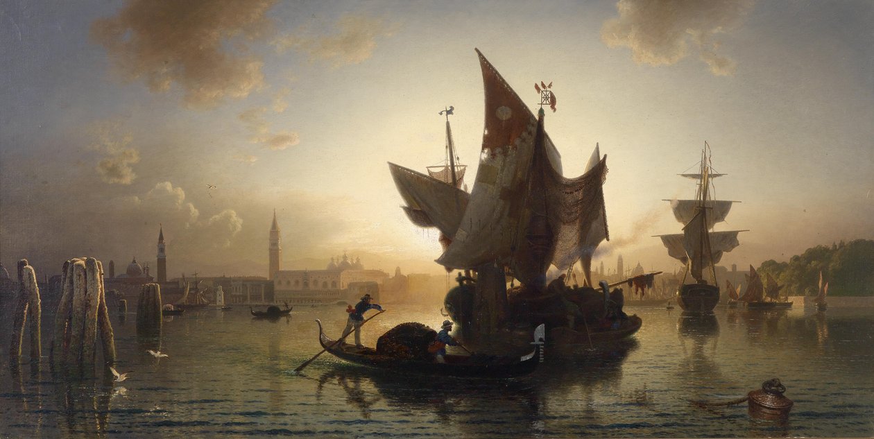 Venice at Sunset by Ludwig Meixner