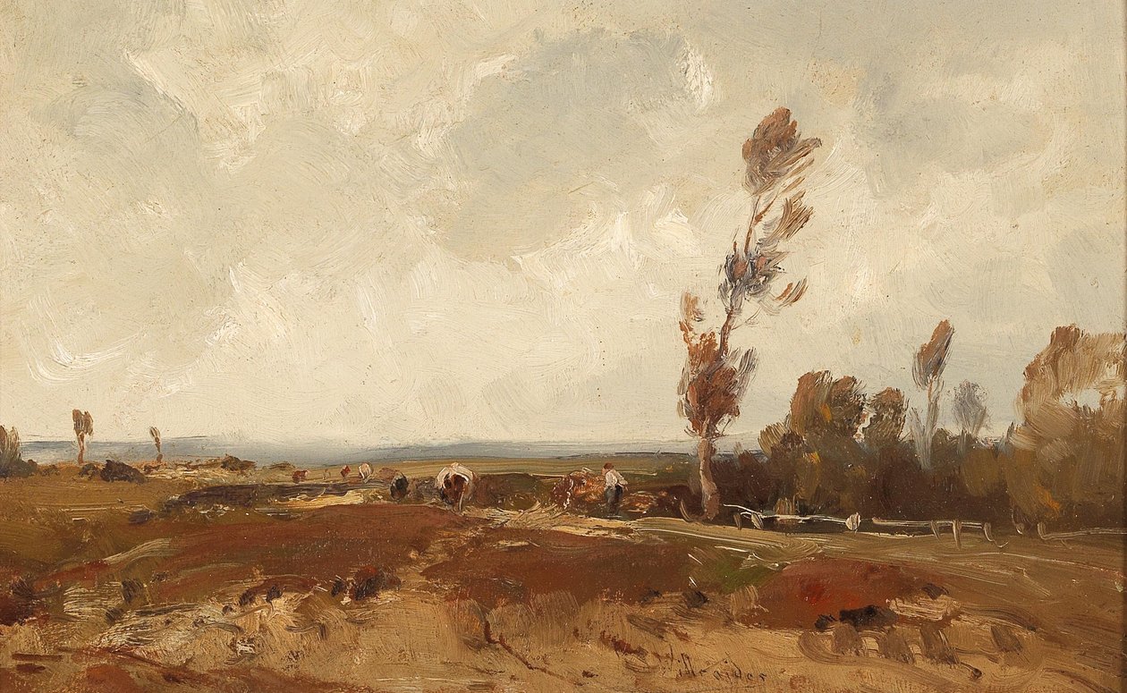 Working in the Fields in Autumn by Ludwig Willroider