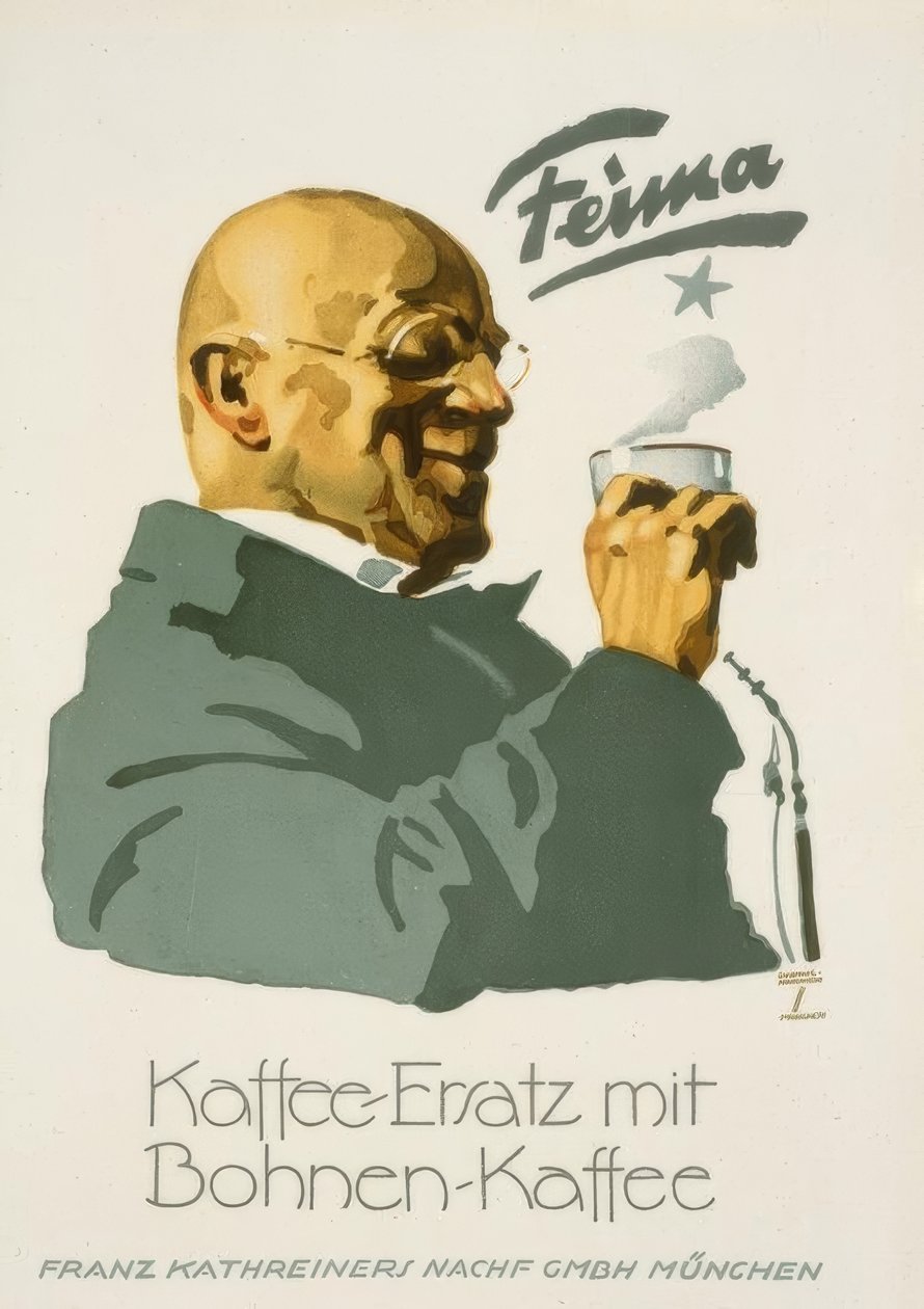 Feima - Coffee Substitute with Bean Coffee by Ludwig Hohlwein