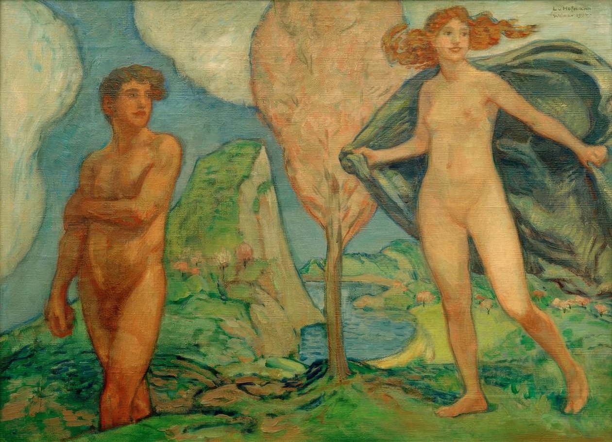 Adam and Eve by Ludwig von Hofmann