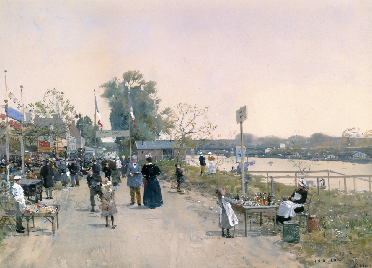 A Village fete by Luigi Loir