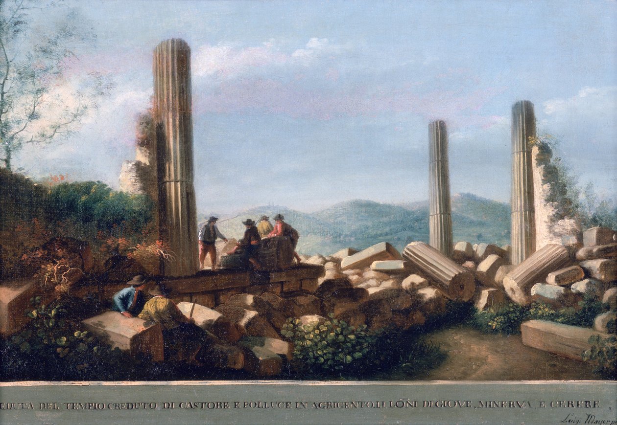 Temple of Castor and Pollux by Luigi Mayer
