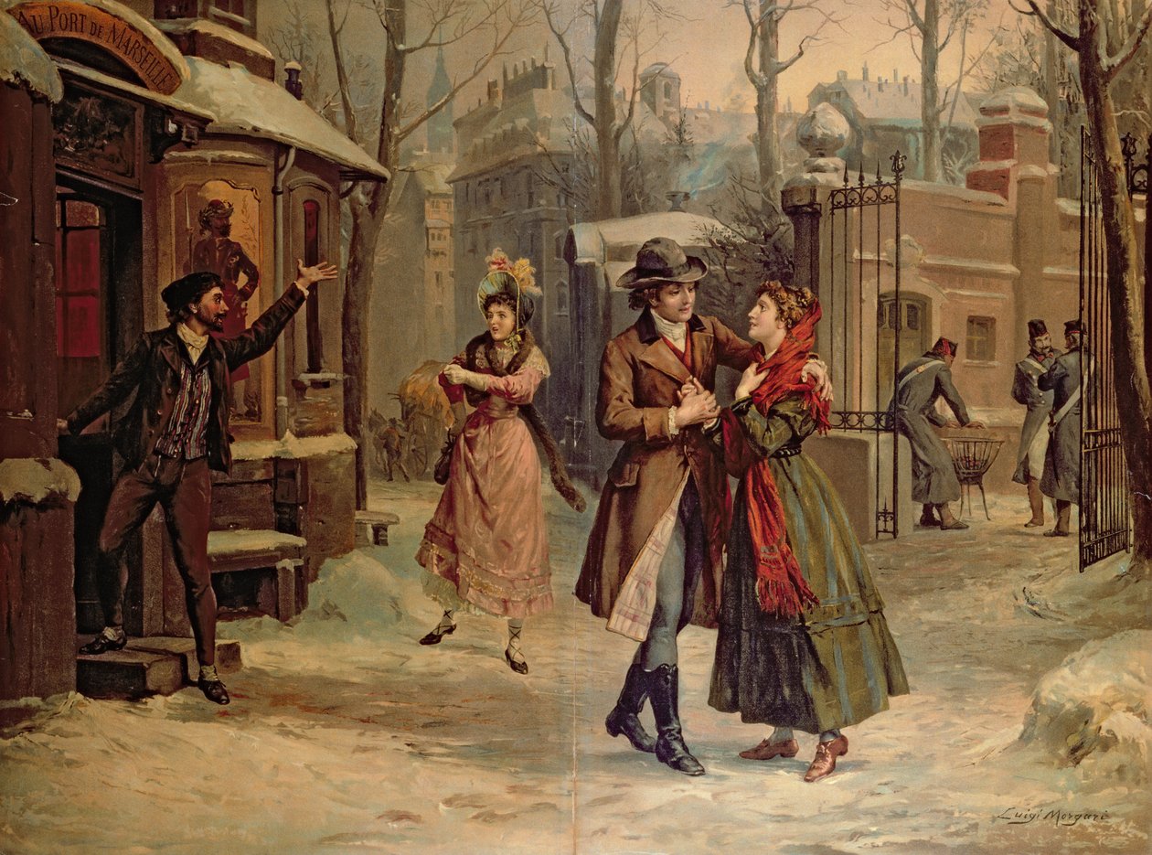 Scenery for the Scene with Mimi and Rodolfo in the Opera 