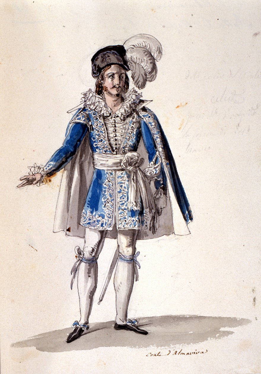 Costume Design for the Count Almaviva, from 