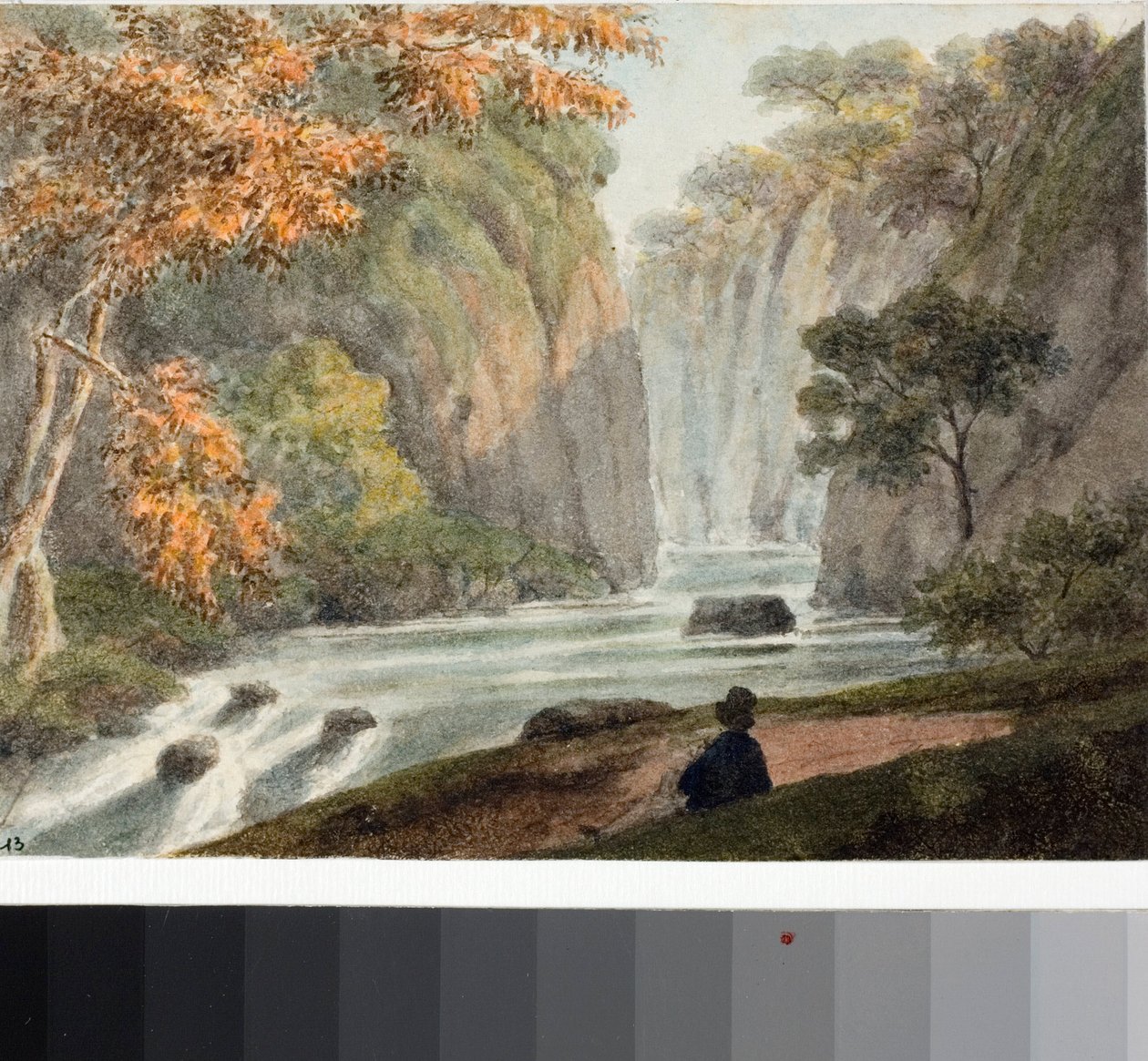 Landscape with River and Waterfall by Luigi Garibbo