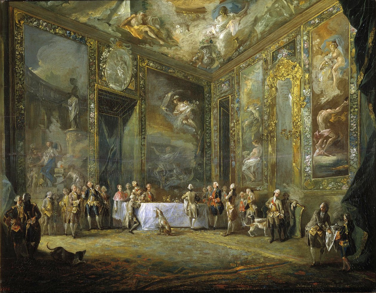 Charles III Dining before the Spanish Court by Luis Paret y Alcazar