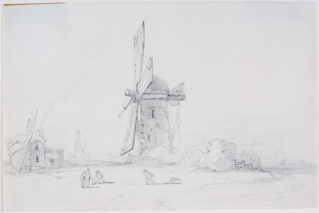 Landscape with Windmill by Luke Clennell