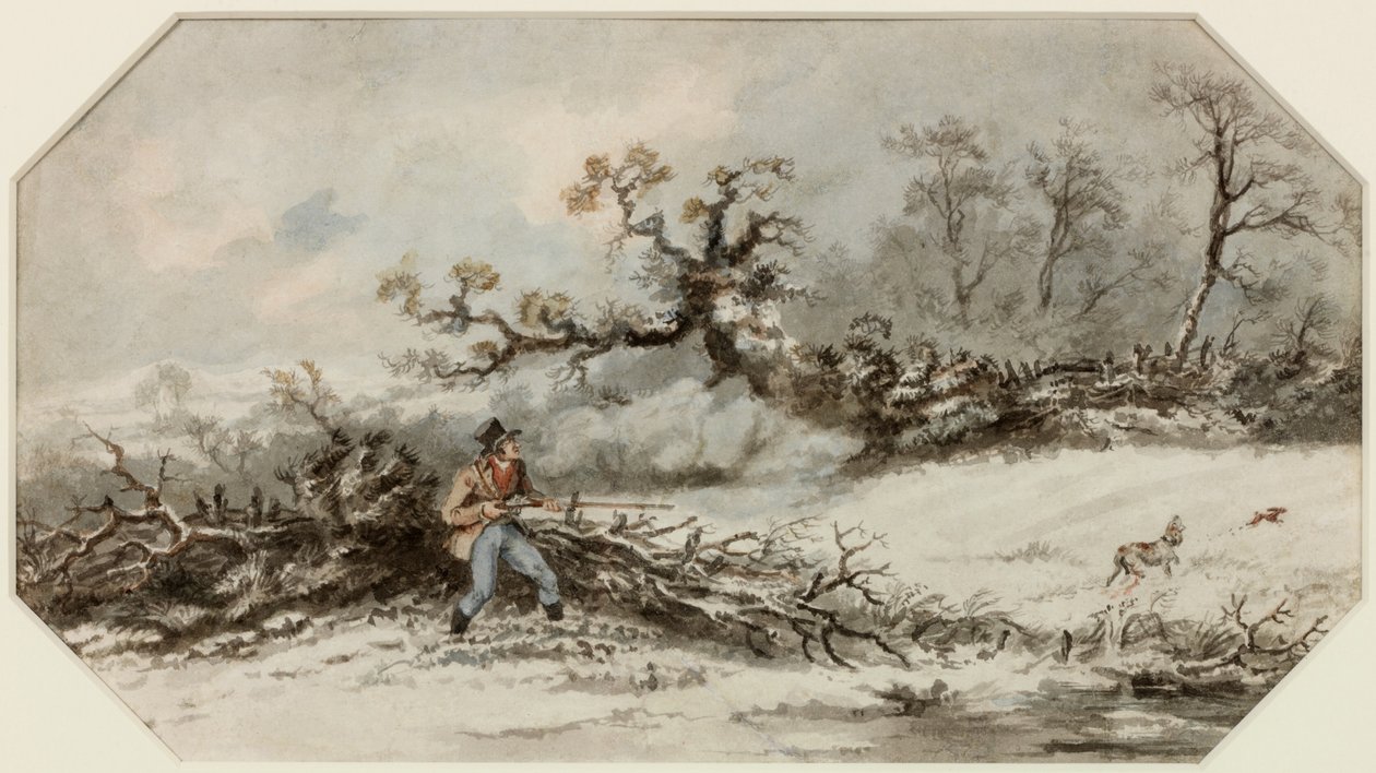 Sportsman with Gun and Dog by Luke Clennell