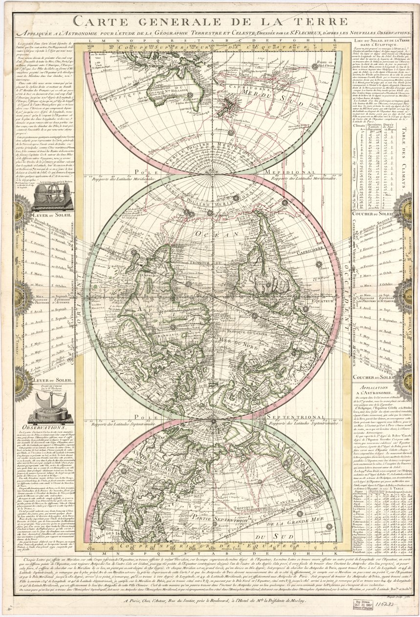 General Map of the Earth by M. Flecheux